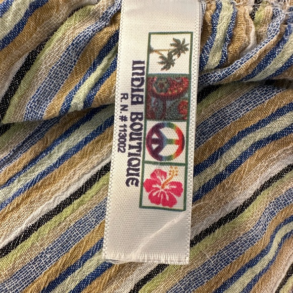 Linen Blend Macrame Strap Maxi Sundress - Picture 6 of 7